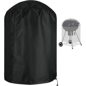 Ulteronixshop-Housse Barbecue Exterieur Rond, 420D Oxford Imperm&eacute;able Barbecue Exterieur Protection, Anti-Vent/Solei/l'eau, Housse Convient la Plupart des GrillsI &iquest; (70x96cm) - Neuf