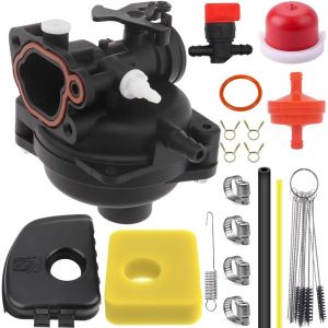 MEVRONISSHOP-Kits de carburateur 799583 compatibles pour Briggs & Stratton 08P502 8P502 09P602 9P602 300E 450E 500E 125cc 150cc Moteurs, remplace 593261 595656 591979 591160, avec Filtre &agrave; air 799579 - Neuf