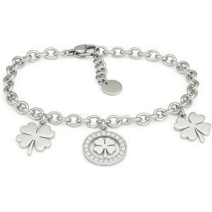 Eryi-® Bracelet Femme Étoile Coeur Trèfle Arbre De Vie Porte Bonheur Acier - Neuf
