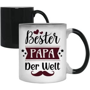 Eryi-Tasse Avec Inscription « Bester Papa Der Welt » Tasse À Changement De Couleur | Cadeau Pour Pères D'anniversaire | Tasse À Café Idée Cadeau | Tasse À Thé - Neuf