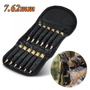 Tactique 12 Round Pliable Pochette De Munitions Sac De Transport De Munitions Molle Edc Fusil De Chasse Bullet Shell Holder Fusil Cartouche Accessoires De Chasse - Neuf