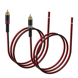 RCA to Speaker Cable Adapter,2Pcs 20AWG 1m,RCA Male to Bare Wire Connector for Repair Speaker Cables,Compatible with Amplifiers,AV Receivers - Neuf