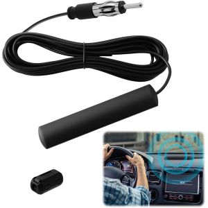 Câble Radio Voiture Universelavec Adaptateur et Câble de Rallonge 5m,Antenne Auto FM sur Pare-Brise avec Connecteur DIN,Antenne Radio Voiture Universelle pour Auto,Camion,Bateau - Neuf