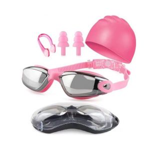 Ensemble De Natation Ultime : Lunettes Anti-Fuites Et Anti-Buée, Bonnet, Pince-Nez Et Bouchons D'oreilles Pour Hommes Et Femmes - Parfait Pour L'entraînement Et Le Plaisir ! - Neuf