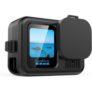 KALANKA-Étui de Protection en Silicone pour GoPro Hero 13 Black - Coque, Capuchon d'Objectif et Lanière - Ensemble d'Accessoires - Noir - Neuf