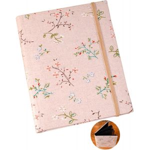 Album Photo 10x15cm Avec 200 Pochettes - Scrapbooking 100 Pages Noires - Lin Vintage Traditionnel Pour Recueillir Photos - Convient Aux Photos De 6 Pouces - Neuf