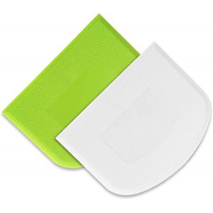 2 Pcs Carte De Grattoir De P&acirc;te,Spatule &Agrave; P&acirc;te En Plastique De Qualit&eacute; Alimentaire Pour G&acirc;teau De Pain &Agrave; La P&acirc;te - Neuf
