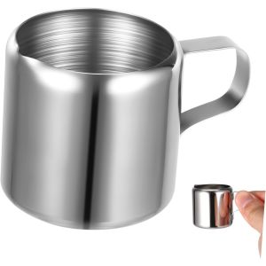 Lot De 2 Pichets &Agrave; Caf&eacute; En Acier Inoxydable De 60 Ml Pour Faire Mousser Le Caf&eacute; Le Latte Pour Yaourt Jus Nettoyage Facile Poign&eacute;e Ergonomique 2 Pi&egrave;ces - Neuf