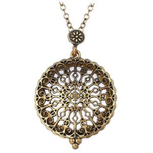 Collier R&eacute;tro Avec Pendentif Loupe, &Eacute;l&eacute;gant Pour Femme, Accessoire Id&eacute;al Pour Les Mariages, Les F&ecirc;tes Et Les Occasions Sp&eacute;ciales. - Neuf
