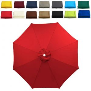 Toile de rechange pour parasol de terrasse, toile de rechange pour parasol de jardin, 2 m/2,7 m/3,0 m, 6 bras/8 bras. - Neuf
