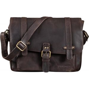 Senior-'Lara' Élégant Sac À Main Cuir Marron Femmes Pour Ipad/Tablette-Pc 10.1 Pouces Sac À L'Épaule Bandoulière Sacoche En Cuir Véritable De Vachette[L3223] - Neuf