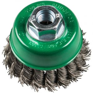 Brosses Boisseau Torsad&eacute;es Sans Anneau Klingspor Nombre De Rang&eacute;es 1 65 Mm Filetage M 14 0,5 Acier Inoxydable - Neuf