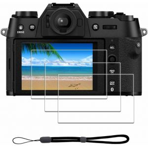 [3Pcs Protection d'Ecran pour Fujifilm X-T50 Fuji XT50+[1Pcs] Dragonne,Verre Trempé,Dureté 9H,Anti-rayure,Sans Bulle,Anti-empreinte,Installation Facile - Neuf