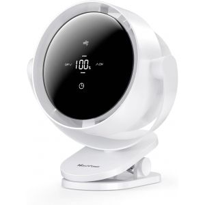 Ventilateur Bureau avec Pince USB 100 Vitesses & Autonomie de 16H Affichage LED 360° Réglable Pour Bureau/Chambre/Voiture Rechargeable Portable Mode Brise Naturelle Batterie 4000mAh - Neuf