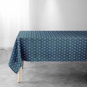 Eryi-Nappe Rectangle (145 X 240 Cm) Manuela Bleu, Polyester Imprimé - Neuf