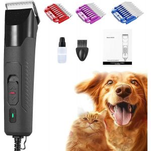 Tondeuse Électrique Professionnelle À 2 Vitesses, Faible Bruit, Design Frais Et Silencieux Pour Pelages Épais Et Lourds, Chiens, Chats Et Autres Animaux - Neuf