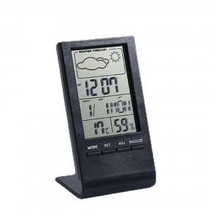 Thermomètre hygromètre d'intérieur, thermomètre hygromètre numérique LCD haute précision, thermomètre de bureau précis, thermomètre-hygromètre numérique domestique (noir) - Neuf