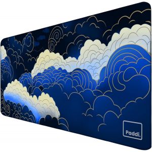 Grand Tapis De Souris Gaming XXL - 900 X 400 mm - Gamer Mouse Pad - Mati&egrave;re recyl&eacute; - Surface imperm&eacute;able- Antid&eacute;rapant - sous Main Bureau - Nuages - Neuf