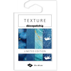 D&eacute;copatch TD873C Halloween Pochette 4 feuilles assorties de papier imprim&eacute; Effet Foil Dorure &agrave; Chaud Effet m&eacute;tallis&eacute; Customiser Moderniser DIY et Loisirs Cr&eacute;atifs 30x40 cm - Neuf