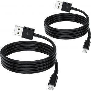 2 Pack 2m Noir C&acirc;ble Chargeur iPhone, certifi&eacute;s MFi Apple Cordon de c&acirc;ble Apple Lightning vers USB 2 m&egrave;tres pour Apple iPhone 13/12/11/11Pro/11Max/ X/XS/XR/XS Max/8/7/6/5S/Se - Neuf