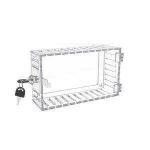 Boîtier de verrouillage universel pour thermostat avec clé, grand couvercle transparent pour thermostat mural, protection de thermostat compatible avec les thermostats de 7 pouces de hauteur x 4,5 p - Neuf