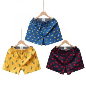 3pcs Coton 100% Boxer Pour Hommes Shorts De Sport Pour Hommes Confort &Agrave; La Maison Culotte D&eacute;contract&eacute;e Pour Hommes L&acirc;che Sous-V&ecirc;tements Pour Hommes.Europa L(75-85kg).Yh13yh14yh15 - Neuf