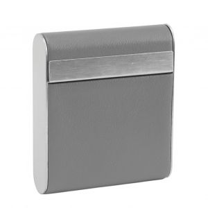 HJLIAN Etui a cigarettes en alliage d'aluminium, 20 pieces, rabattable, pour hommes et femmes, accessoires pour fumeurs, gris - Neuf