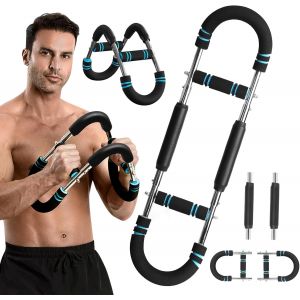 Checarzhn--No1-Twister Armtrainer, Appareil D'entraînement Réglable De La Poitrine Et Des Bras (30-50kg), Barre De Torsion De Puissance Portable, Twister Bras Formateur, Appareil De Musculation Avec - Neuf