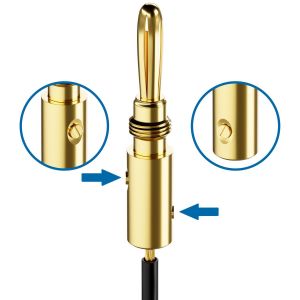 TIANYI-8 Pièces Fiches Banane en Set - Plaqué Or à Visser pour Câble Haut-Parleur 0,75 mm - 4,5 mm & par Exemple HiFi Récepteur - Argent - Neuf