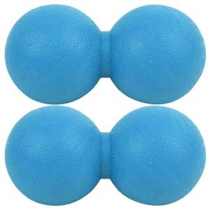 2pcs Silicone Forme D'arachide Formation Yoga Relaxation Musculaire Boule De Massage Masseur Forme De Cacahu&egrave;te Bleue - Neuf