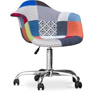 Chaise De Bureau Emery - Patchwork Pixi Multicolore - Neuf