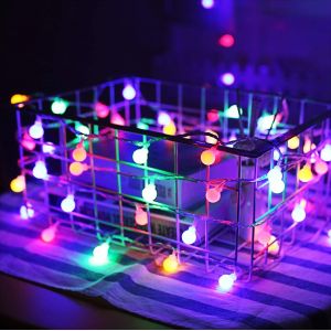 Guirlande Lumineuse De Globe,6m 40 Pcs Led À Piles Fairy Lights,Monochrom À Deux Modes Et Décoration Brillante Foudre Pour,Noël Chambre Chambre Intérieure Et Extérieure - Neuf