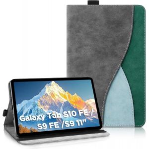 Eryi-Étui Coque Pour Samsung Galaxy Tab S10 Fe / S9 Fe / S9 2023 11 Pouces - Étui Housse De Protection Cuir Pu Avec Fonction Support/Portefeuille Coque Tablette Galaxy Tab S9 Fe (Gris Foncé) - Neuf