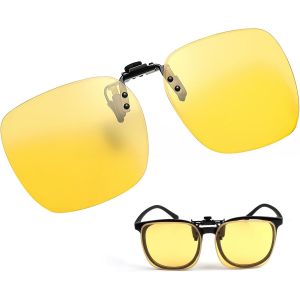 Clip Lunettes Conduite De Nuit Surlunettes De Soleil Avec Verres Jaunes Hd Anti Eblouissement Conduite Lunette Vision Nocturne Pour Hommes Femmes R&eacute;duit La Fatigue Oculaire L&eacute;ger Et Confortable - Neuf