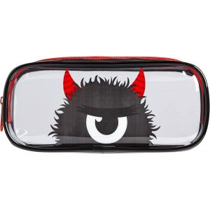 KAL-Trousse Noire Transparente En Pvc | Trousse De Voyage Et De Maquillage - Neuf