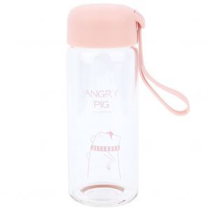 Hjlian Bouteille D'eau Portable De 300 Ml Pour Sports De Plein Air, Gobelet Anti-Fuite Avec Corde, Rose - Neuf