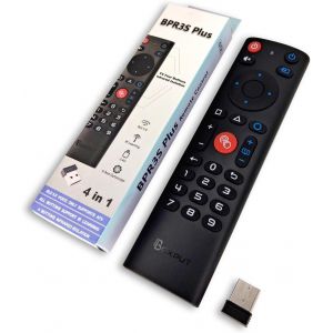 Bpr3S Plus Air Mouse Remote Control, 2.4G Rf Wireless Remote Control, Equipped With 6 Axis Gyroscope, Support Tv4 Button Infrared Insulation, Suitable For Android Tv Box Or Tv S - Neuf