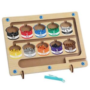 Puzzle Jouets Tableau De Tri De Couleurs Magnétique Labyrinthe De Nombres Jouet De Comptage En Bois Pour Filles Garçons Style 1 - Neuf
