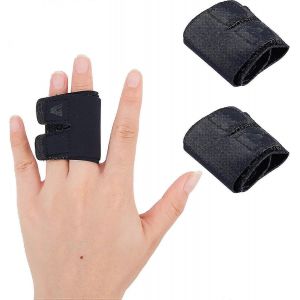 2pcs Attelle De Doigt Manchons De Support De Doigt Réutilisables Pour Les Blessures Sportives Attelles De Doigt À Gâchette Élastique Réglable-L - Neuf