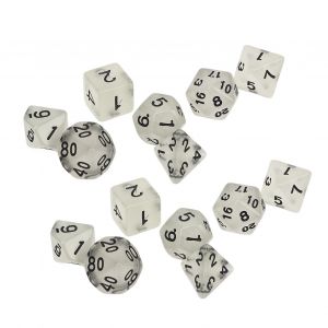 Ensemble De D&eacute;s Multi-Faces Phosphorescents Pour Jeux De R&ocirc;le Sur Table, 14 Pi&egrave;ces, Durables, L&eacute;gers, Faciles &Agrave; Lire, Chiffres Clairs - Neuf