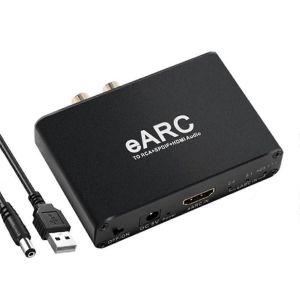 Extracteur audio EARC ARC compatible HDMI, convertisseur 192 kHz, adaptateur extracteur audio EARC vers RCA pour DT - Neuf
