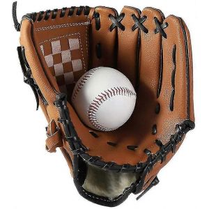 Gants De Baseball, Enfants Adolescents Jeunes Cuir Durable Softball Baseball Lanceur De Baseball Mitt Pour Gar&ccedil;ons Filles Main Gauche -Marron - Neuf