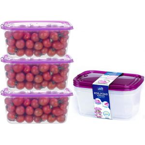 Tzf-Lot De 6 Bo&icirc;tes De Conservation Rectangulaires En Plastique De 1050 Ml Avec Couvercle, Empilables Pour Cuisine, Bo&icirc;tes De Conservation Rectangulaires, Id&eacute;ales Pour Pique-Nique, Salade - Neuf