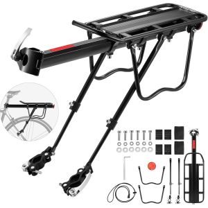 Subzonal-Porte Bagage V&eacute;lo Arri&egrave;re, Porte Bagage Vtt Arri&egrave;re R&eacute;glable, Lib&eacute;ration Rapide, Avec R&eacute;flecteur, Charge Maximale De 60 Kg, Mat&eacute;riau En Alliage D'aluminium Pour Le Cclisme, Randonn&eacute;es - Neuf