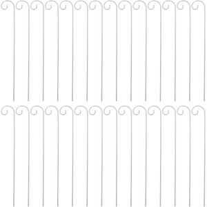 Mevronisshop-Supvox Lot De 20 Crochets De Berger Pour L'ext&eacute;rieur, Piquet De Jardin Haut, Plaque En M&eacute;tal, Piquet De Fleurs Pour Arrangements Floraux, Plantes Suspendues, Lanternes - Neuf