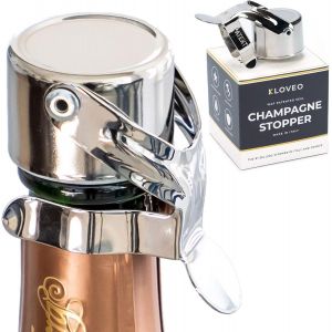 Mevronisshop-Bouchon À Champagne Kloveo - Accessoire À Bouteille Waf Universel En Acier Inoxydable Pour Prosecco, Cava, Vin Mousseux - Fermeture Hermétique, Garde Les Bulles - Fabriqué En Italie - Neuf