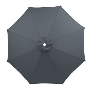 Housse De Rechange Pour Parasol 3m (Gris), Imperméable, Résistante Aux Uv, Tissu De Rechange, Lavable Et Respirante - Neuf
