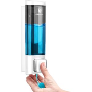 200Ml Distributeur De Savon Mural Manuel, Distributeur Savon Sans Perçage, Distributeur De Shampoing Et Gel Douche, Distributeur De Savon Liquide, Pour Bains, Cuisine, Hôtel, Toile[APP8810121] - Neuf