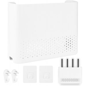 Boîte de Rangement pour Routeur WiFi, Cache Box 29.5 * 21.5 * 6cm, Étagère de Rangement Murale WiFi Étagere Radiateur, Étagère WiFi Décoration Murale pour Salon Chambre Bureau - Neuf