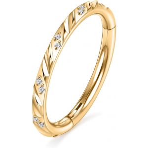 Kal-Piercings En Acier Chirurgical 316l Et Oxyde De Zirconium Pour Oreille Et Nez - Calibres 20, 18, 16, 14 - Anneaux Pour Homme Et Femme - Neuf